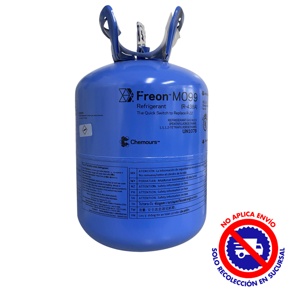 GAS ISCEON CHEMOURS MO99 CILINDRO DESECHABLE BOYA 11.35KG