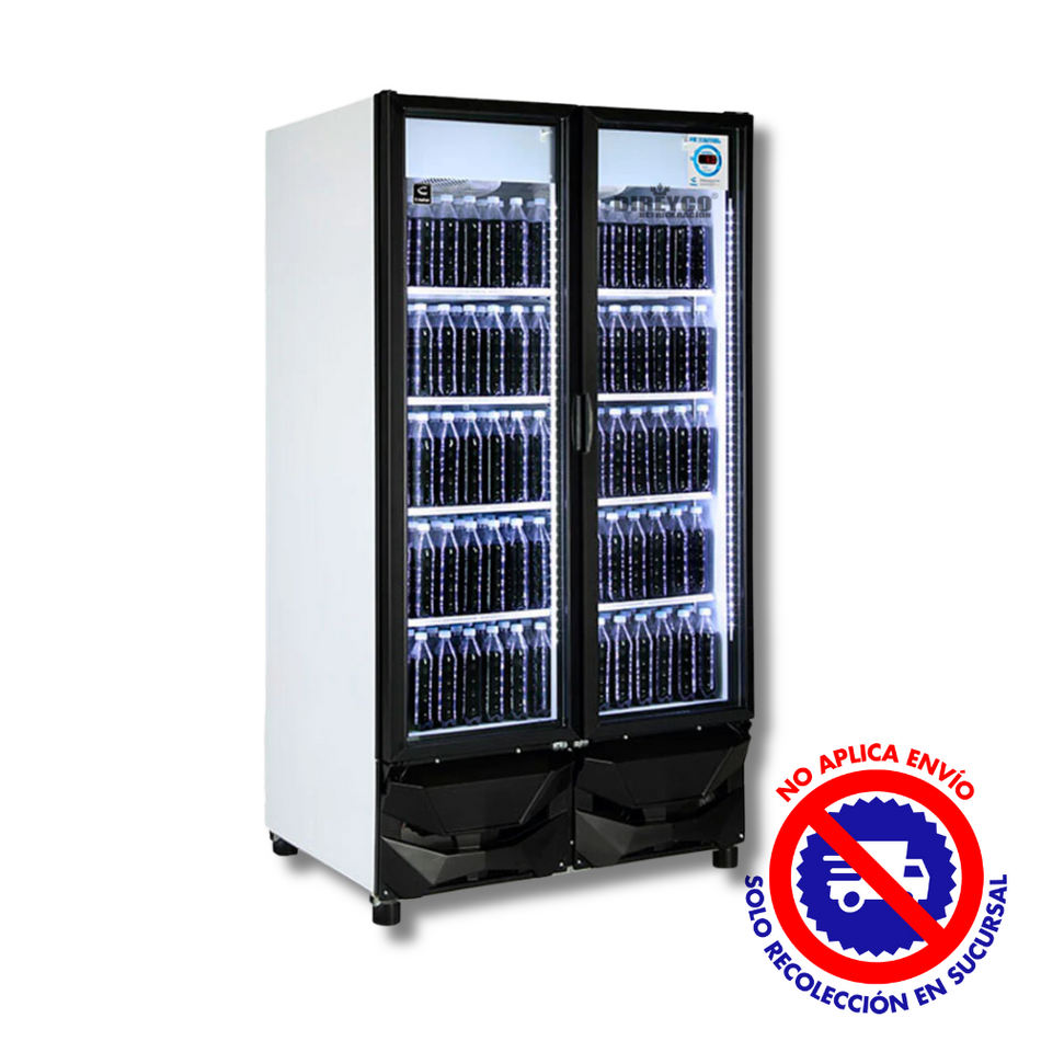 REFRIGERADOR VERTICAL CRIOTEC DE 37" CON 2 PUERTAS ABATIBLES
