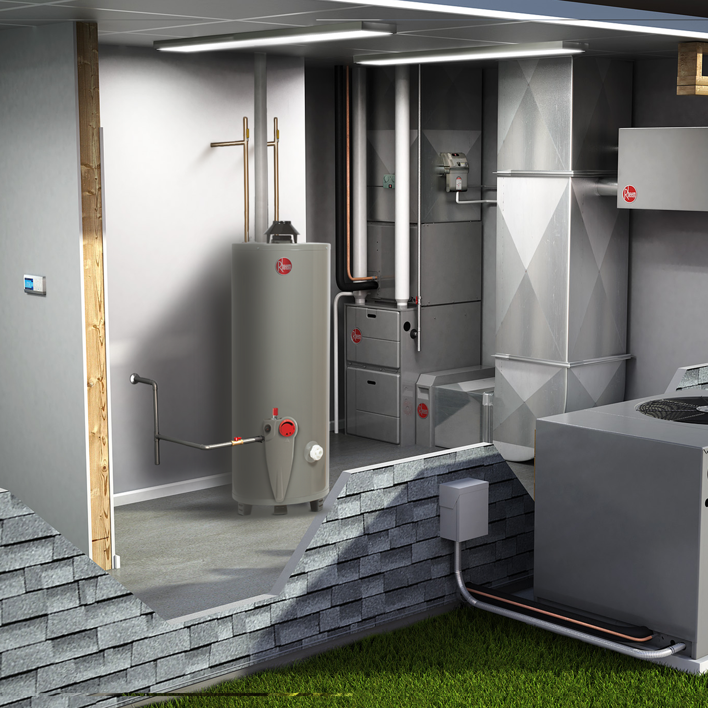 BOILER CALENTADOR DE AGUA RHEEM DE DEPÓSITO 38 LTS A GAS LP