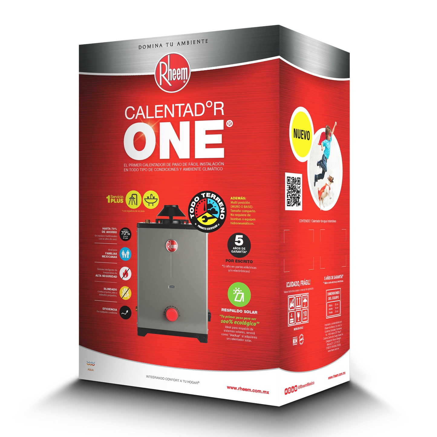 BOILER CALENTADOR DE PASO GAS LP 8 LTS