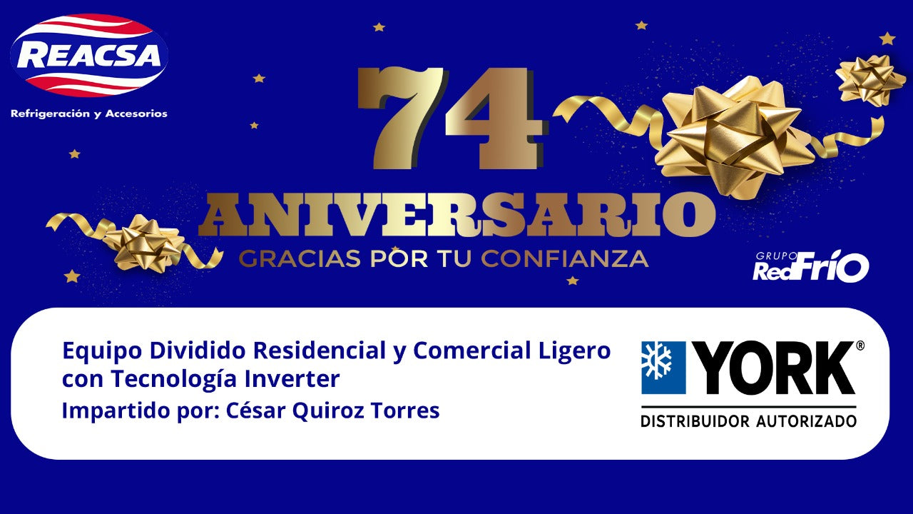 Equipo Dividido Residencial y Comercial Ligero con Tecnología Inverter #York