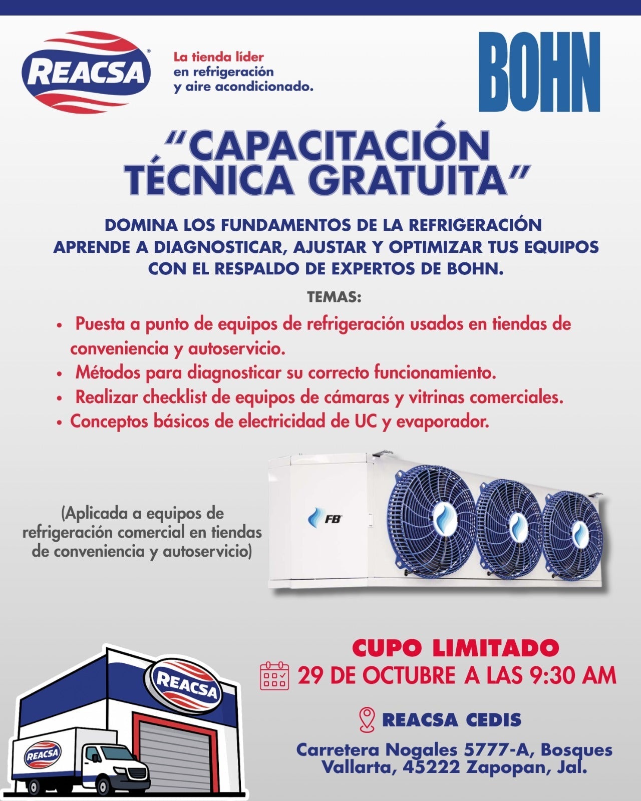 Capacítate con BOHN: Curso de Refrigeración Básica en Reacsa
