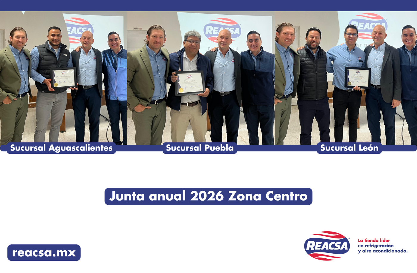 Reconocimiento a las Mejores Sucursales Zona Centro REACSA 2025