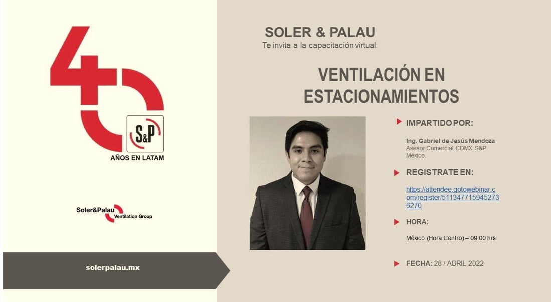 Capacitación de "Ventilación en estacionamientos" por Soler y Palau