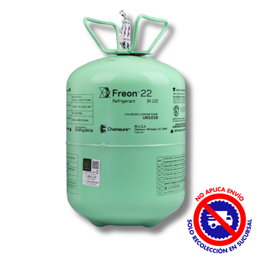 GAS REFRIGERANTE FREON R-22 13.6 KG